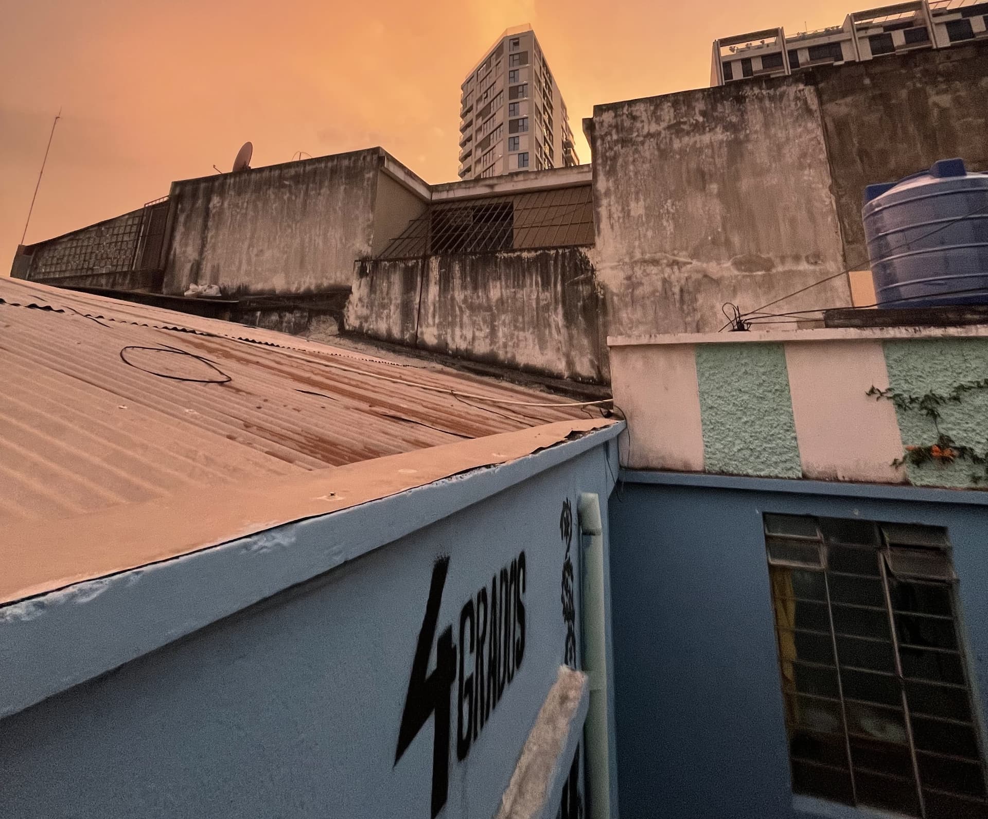 View from patio of 4 Grados Hostel